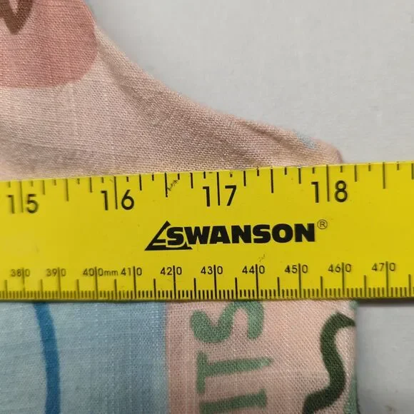 Paper Heart Anthropologie Fruit Print Linen Blend A Line Shift Mini Dress M Boho - Picture 8 of 10